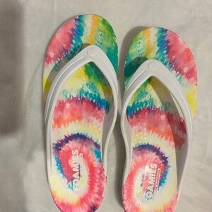 SKETCHERS THONG FOAMIES SZ 10